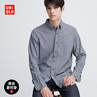 UNIQLO 优衣库 男女装情侣法兰绒格子衬衫长袖外套衬衣亲子 462397