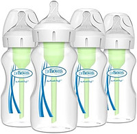 布朗博士 Options+宽口婴儿奶瓶，9盎司/约255.72毫升，4个