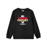 男女中大童|兔年童装衣服23新年秋冬拜年服儿童红色加绒卫衣