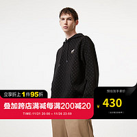 杰克·琼斯（JACK&JONES）宽松舒适百搭连帽抽绳胸前刺绣款男款卫衣223333035 E40黑色 175/96A/M