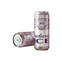 Budweiser 百威 ICE 醇正清爽 冰啤 500ml*18听 整箱装 罐啤 冰啤 500mL 18罐 整箱装 活动款