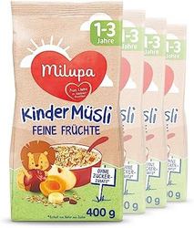 milupa 幼儿麦片 瑞士原味(Bircher) 适用于1-3岁幼儿，4包装(4 x 400g)