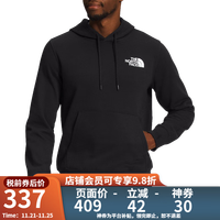 the North Face【JD物流直达】北面美版卫衣男春秋款连帽BOX NSE PULLOVER I4F-黑色/轨迹印花 S