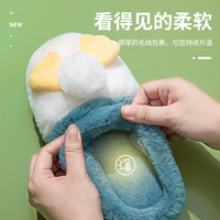 棉拖鞋女秋冬季室内居家保暖防滑厚底半包跟卡通毛绒棉鞋男冬