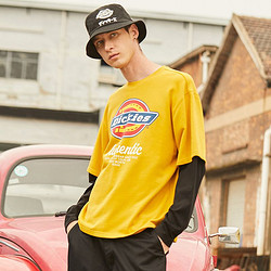 Dickies 帝客 百搭LOGO印花假两件圆领春季卫衣 DK009592