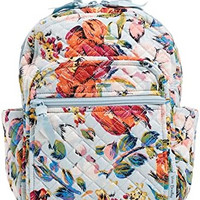 Vera Bradley 女式棉质小背包书包, Sea Air Floral - 再生棉, 均码