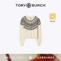 TORY BURCH 运动系列 毛衣开衫 154116 象牙白 104 M