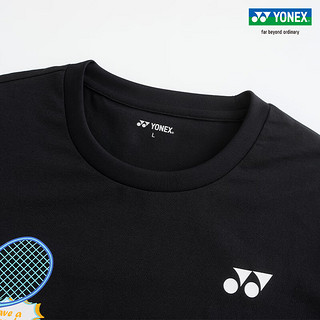 YONEX/尤尼克斯 YOBC3113CR 23FW 大师赛特别纪念T恤 网球服 运动T恤yy 黑色 O