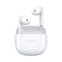 PLUS会员：HONOR 荣耀 Earbuds X6 半入耳式真无线动圈降噪蓝牙耳机 白色