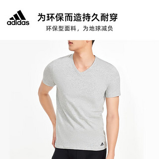 adidas 阿迪达斯 男士V领短袖T恤 2件装4A2M05