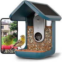 BIRD BUDDY® 原装智能喂鸟器,带太阳能相机。高分辨率 AI 喂鸟器相机,拍摄美丽的特写拍摄和独特的观鸟体验