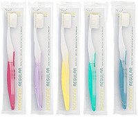 NIMBUS 超软牙刷（普通头）锥形刷毛适合敏感牙齿和牙龈 独立包（10 支装颜色各异）