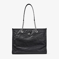 JIMMY CHOO AVENUE SOFT TOTE/L 黑色Avenue包缝机车皮软款托特包