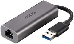 ASUS 華碩 2.5G 以太網 USB 適配器 ，向后兼容 2.5G、1G、100Mbps