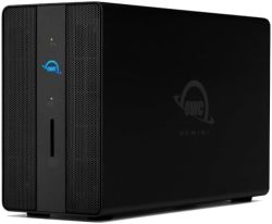 OWC Gemini Thunderbolt 扩展坞和外部 RAID 存储机箱,带两个插槽,可容纳 2.5 英寸或 3.5 英寸