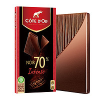 88VIP：克特多金象 特醇排装70%可可黑巧克力零食100g过年送礼物年货糖果