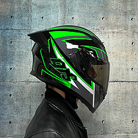 JIEKAI AIS艾狮摩托车头盔男女全盔个性冬季街车跑盔蓝牙长尾翼3C认证