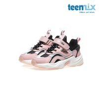 天美意(TEENMIX)天美意/Teenmix童鞋加绒保暖运动鞋2023冬皮面防水耐磨跑步鞋潮鞋 粉色 粉色 26