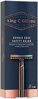 Gillette 吉列 King C. 男士双刃剃刀 + 5 个镀铂金双刃刀片,送给他/爸爸的礼品套装