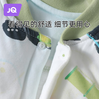 Joyncleon 婧麒 婴儿连体衣保暖加厚纯棉夹棉婴儿衣服新生儿秋冬装爬服带口水巾 可爱熊 90