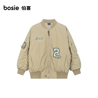 bosie【小王子】冬羽绒服男美式复古飞行员夹克潮 浅卡其 160/80A