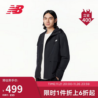 NEW BALANCE 23年男款舒适潮流百搭运动休闲外套AMJ33324 BK S 