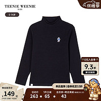 Teenie Weenie Kids小熊童装男童打底高领T恤 黑色 130cm