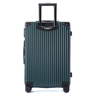 汉旅 HL）行李箱男万向轮大容量拉链出行24英寸女士旅行箱墨绿密码箱