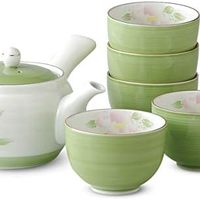 CtoC JAPAN 有田烧 若草山茶花茶壶 日本茶具(茶壶 x1 件/杯子 x5 件) 瓷器/