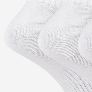 NIKE 耐克男女童短袜3双装DRI-FIT速干儿童运动袜子 白/(黑) S(22-24cm袜长)