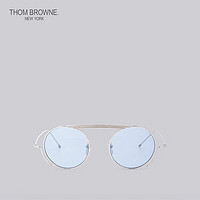 THOM BROWNE银色圆框太阳眼镜 银色 O/S