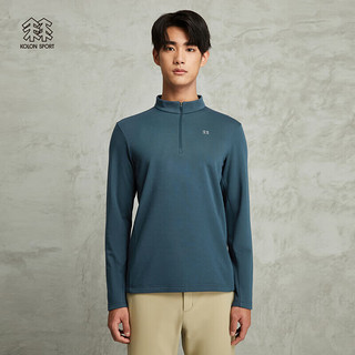 KOLON SPORT可隆户外休闲半拉链运动内搭秋冬长袖T恤 深绿色DG 180/XL