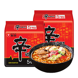 NONGSHIM 农心 韩国梨红水拌面甜辣农心辛拉面3袋