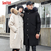 SAND-KNIT 森耐特 Sandknit羽绒服男士长款鸭绒冬季新款加厚男女中长款情侣过膝外套