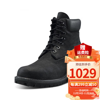 Timberland添柏岚马丁靴男鞋秋冬户外通勤踢不烂6寸防水工装靴10073 10073W/黑色 42码