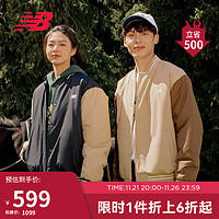 new balance 23年男女同款早秋潮流百搭运动夹棉保暖棒球服AMJ33332 BK S