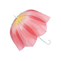 Wpc. 日系郁金香雨伞设计女生长柄雨伞长柄伞玻璃