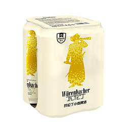 Würenbacher 瓦伦丁 小麦啤酒500ml*4听/24听罐装白啤德国进口精酿送礼自饮 小麦啤酒500ml*4听