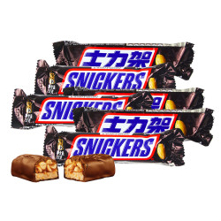 SNICKERS 士力架 德芙士力架花生夹心巧克力51g*6条排块