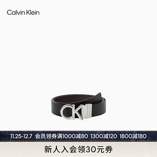 卡尔文·克莱恩 Calvin Klein Jeans23男士时尚字母带扣绅士商务休闲腰带皮带HC0763 008-太空黑 85