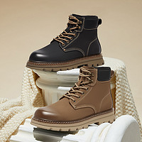 BASTO 百思图 2023冬季新款商场同款时髦工装马丁靴粗跟男短靴
