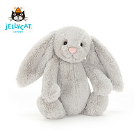 jELLYCAT 邦尼兔 英国Jellycat害羞银色邦尼兔毛绒公仔18cm