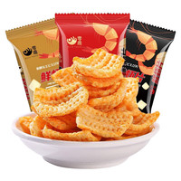 零趣鲜虾片6包 混合口味膨化食品虾片休闲零食品【M】 鲜虾片6包【口味】