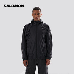 salomon 萨洛蒙 男款 户外运动轻量耐磨透气舒适防泼水防风夹克外套 EQUIPE 深黑色 C20037 L