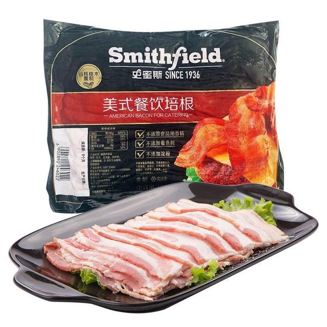 Smithfield 美式餐饮培根 800g原切早餐培根披萨肉食品囤货囤