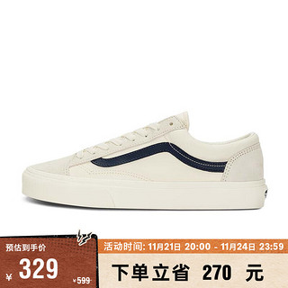 VANS 范斯 Style 36复古蓝白条简约男鞋女鞋板鞋运动鞋 白色 42