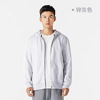 DECATHLON 迪卡侬 外套休闲运动服外套秋冬男士连帽运动衫 锌灰色 XL