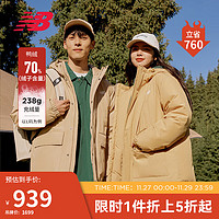 NEW BALANCE 23年男女同款运动休闲保暖连帽户外羽绒服AMJ33321 INC S 