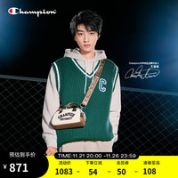 【王俊凯同款】Champion学院风刺绣马甲针织内搭美式休闲 墨绿色 M