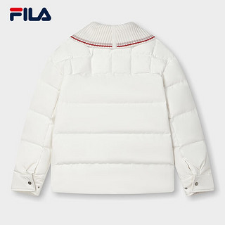 FILA 斐乐女士羽绒服简约休闲宽松可拆卸领上衣 蒸汽白-IV 175/92A/XL